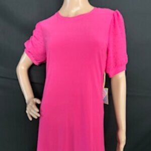 CeCe by Cynthia Steffe Hot Pink Ruffle Hem Dress (Size Small)